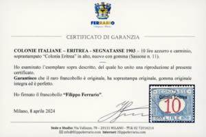 SEGNATASSE 1903 - 10 lire, ... 