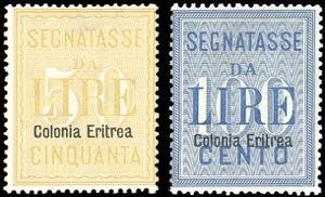 SEGNATASSE 1903 - 50 lire e 100 lire ... 
