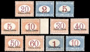 SEGNATASSE 1920/26 - Soprastampati in basso, ... 