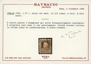 1929 - 1,75 lire bruno Vittorio ... 