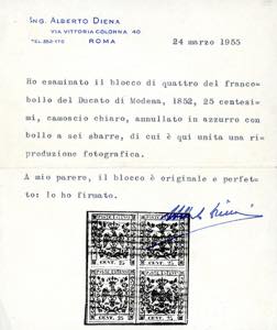 1852 - 25 cent. camoscio chiaro ... 