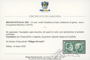 1941 - 25 cent. Fratellanza ... 