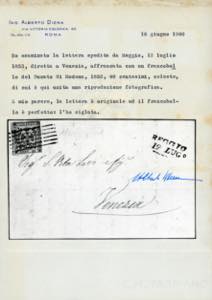 1853 - 40 cent. celeste (5), lieve ... 