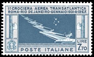1930 - 7,70 lire Crociera Balbo (25), nuovo, ... 