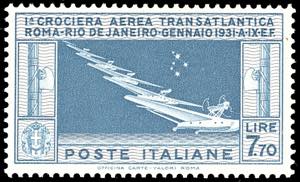1930 - 7,70 lire Crociera Balbo (25), nuovo, ... 