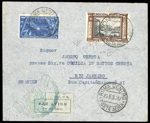 1933 - 15 lire Zeppelin, con complementare ... 