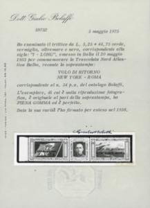 1933 - 5,25 + 44,75 lire Trittico ... 