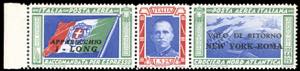 1933 - 5,25 + 44,75 lire Trittico I-LONG, ... 