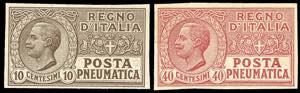1913/25 - 10 cent. bruno e 40 cent. rosso ... 