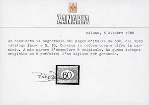 1870 - 60 cent. ocra e carminio ... 