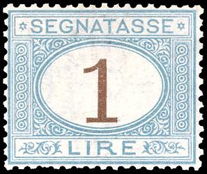 1870 - 1 lira azzurro chiaro e bruno (11), ... 