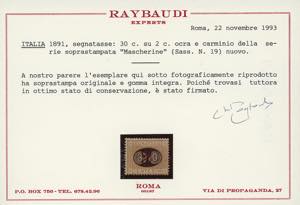 1890/91 - Mascherine, serie ... 