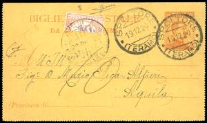 1920 - 10 cent. arancio e carminio (21), ... 