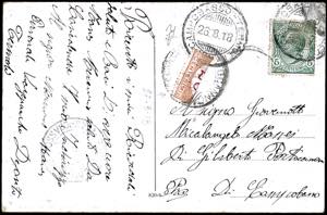 1918 - 20 cent. arancio e carminio (22), ... 