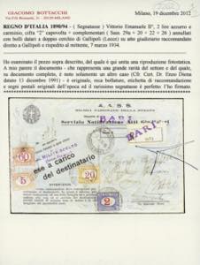 1934 - 2 lire azzurro e carminio, ... 