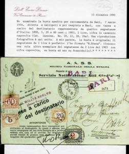 1934 - 2 lire azzurro e carminio, ... 