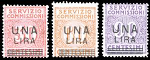 1925 - Soprastampati, serie completa (4/6), ... 