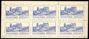 1943 - Foglietto El Djem, azzurro oltremare ... 