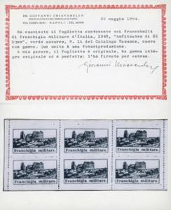 1943 - Foglietto El Djem, verde ... 