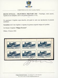 1943 - Foglietto El Djem, verde ... 