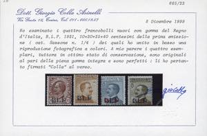 1921 - Soprastampati BLP del I ... 