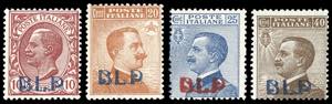 1921 - Soprastampati BLP del I tipo, serie ... 