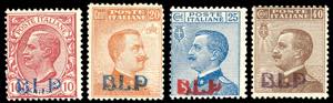 1921 - Soprastampati BLP, I tipo, serie ... 