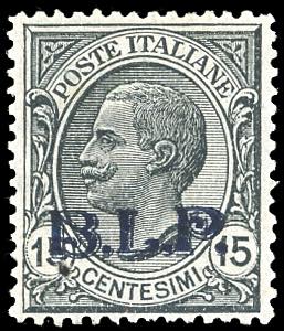 1922 - 15 cent., soprastampa BLP del I tipo ... 