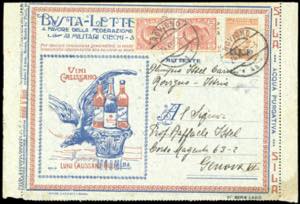 1922 - 20 cent., soprastampa BLP del II ... 