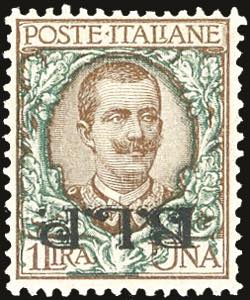 1922/23 - 1 lira, soprastampa BLP del II ... 
