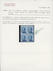 1923 - 25 cent. Michetti, ... 