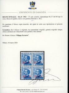 1923 - 25 cent. Michetti, ... 
