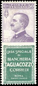 1924 - 50 cent. Tagliacozzo (17), ben ... 