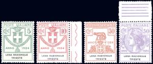 LEGA NAZIONALE TRIESTE 1924 - Serie completa ... 
