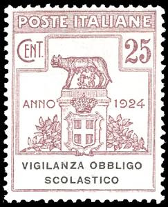 VIGILANZA OBBLIGO SCOLASTICO 1924 - 25 cert. ... 