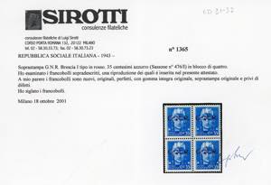 1943 - Soprastampati G.N.R., ... 