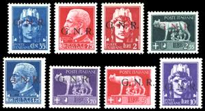 1943 - Soprastampati G.N.R. di Brescia, I ... 