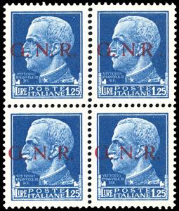 1943 - 1,25 lire, soprastampa G.N.R. di ... 