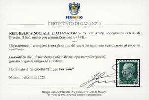 1943 - 25 cent. Imperiale, ... 