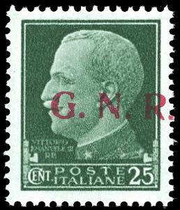 1943 - 25 cent. Imperiale, soprastampa ... 