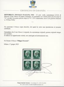 1943 - 25 cent., soprastampa di ... 