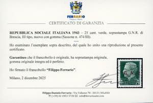1943 - 25 cent. Imperiale, ... 