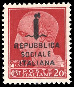 1944 - 20 cent. Imperiale soprastampato ... 