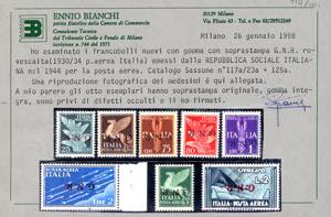 1944 - Soprastampati G.N.R. di ... 