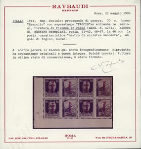 1944 - 30 cent. Esercito, ... 