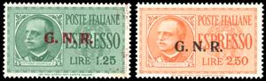 1944 - Soprastampati G.N.R. di Verona, serie ... 