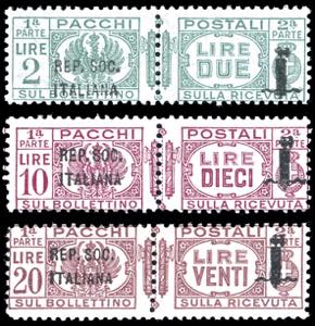 1944 - 2 lire, 10 lire e 20 lire ... 