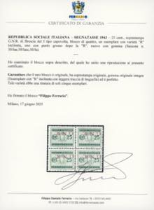 1943 - 25 cent., soprastampa ... 