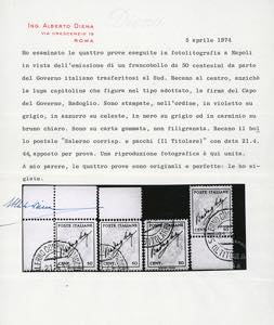 1944 - Badoglio, carta brunastra ... 