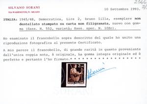 1945 - 2 lire Democratica, senza ... 